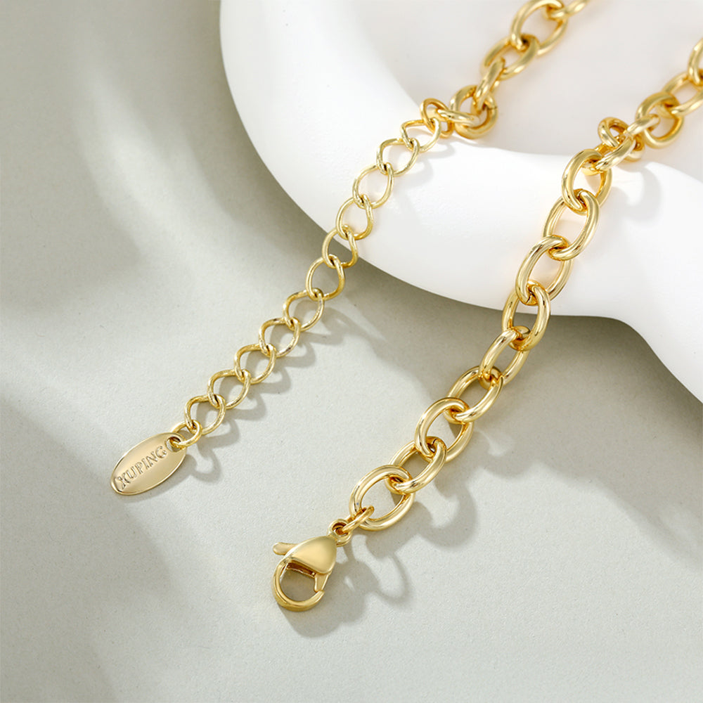 Collar de Aleación Bañado en Oro 4 