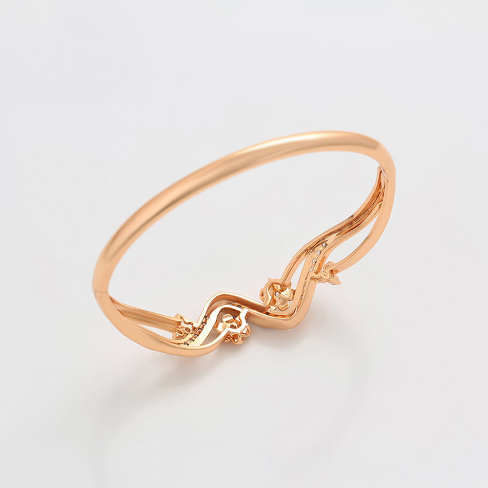Pulsera de Aleación Bañado en Oro con Cristal Emporia® Blanco 5 