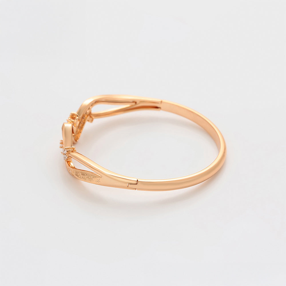 Pulsera de Aleación Bañado en Oro con Cristal Emporia® Blanco 7 
