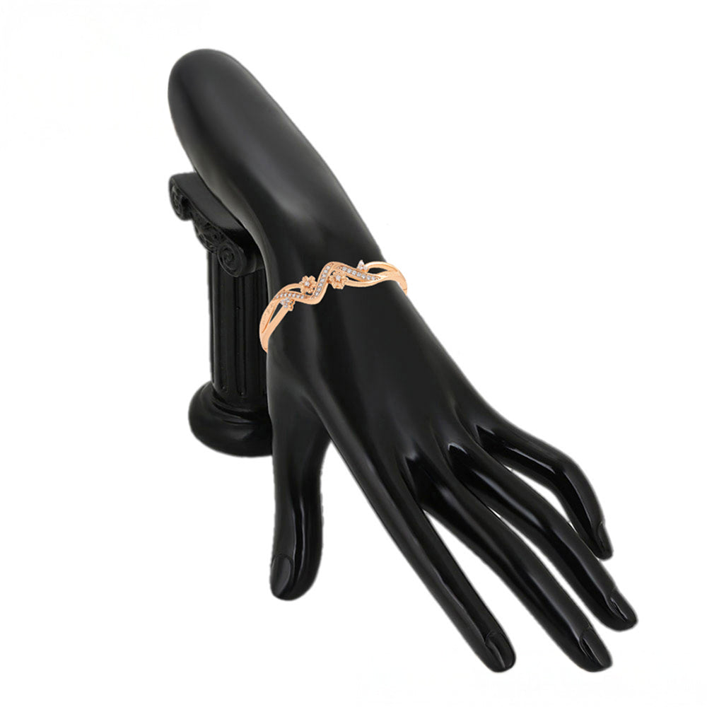 Pulsera de Aleación Bañado en Oro con Cristal Emporia® Blanco 8 