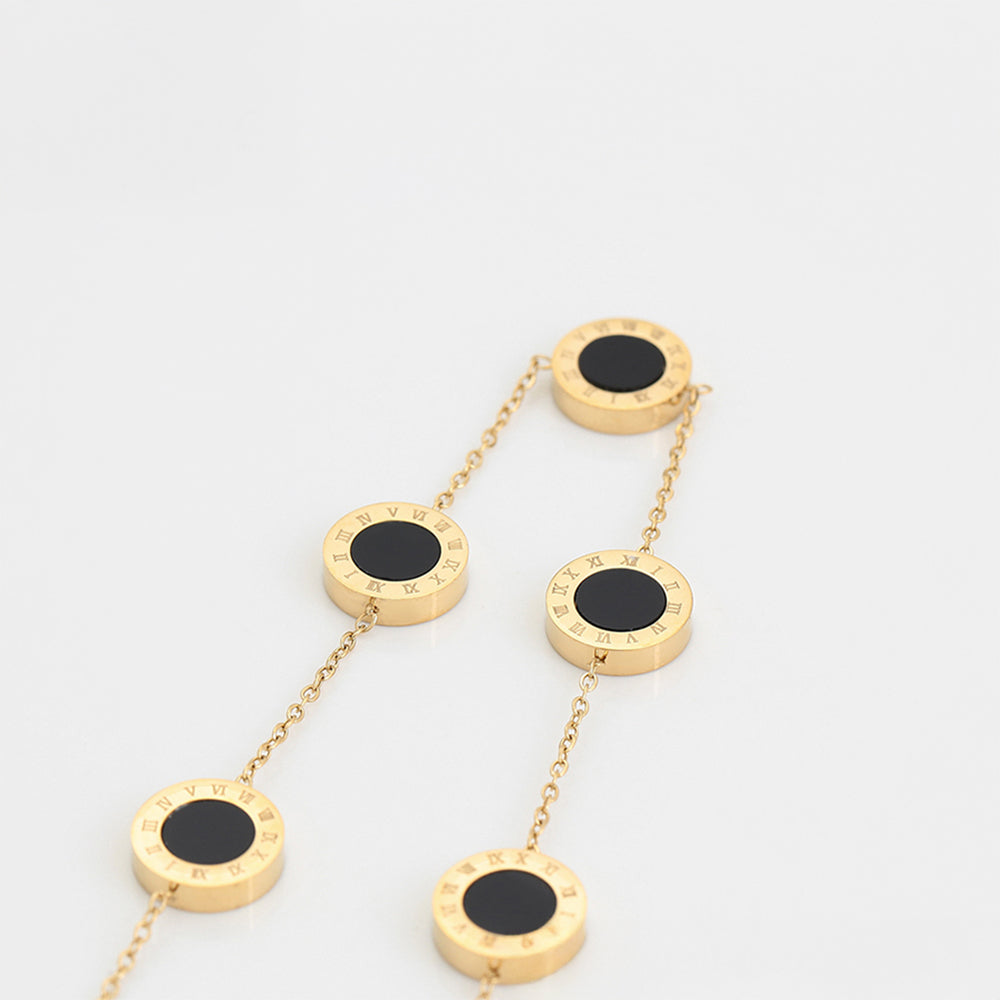 Collar de Aleación Bañado en Oro con Cristal Emporia® Rojo y Cristal Emporia® Azul 5 