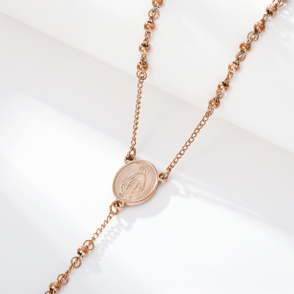 Cruz Collar de Aleación Bañado en Oro ( Collar )