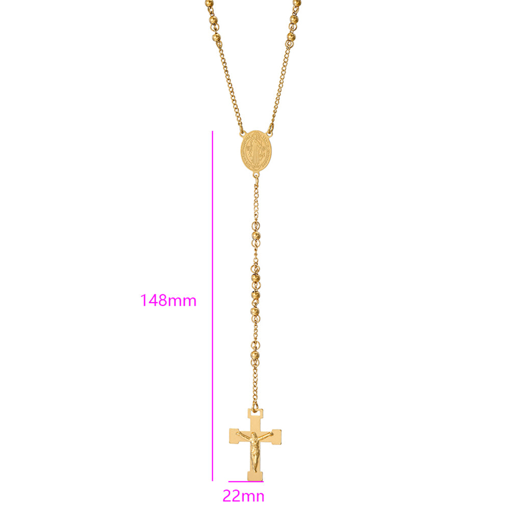 Cruz Collar de Aleación Bañado en Oro ( Collar ) 3 