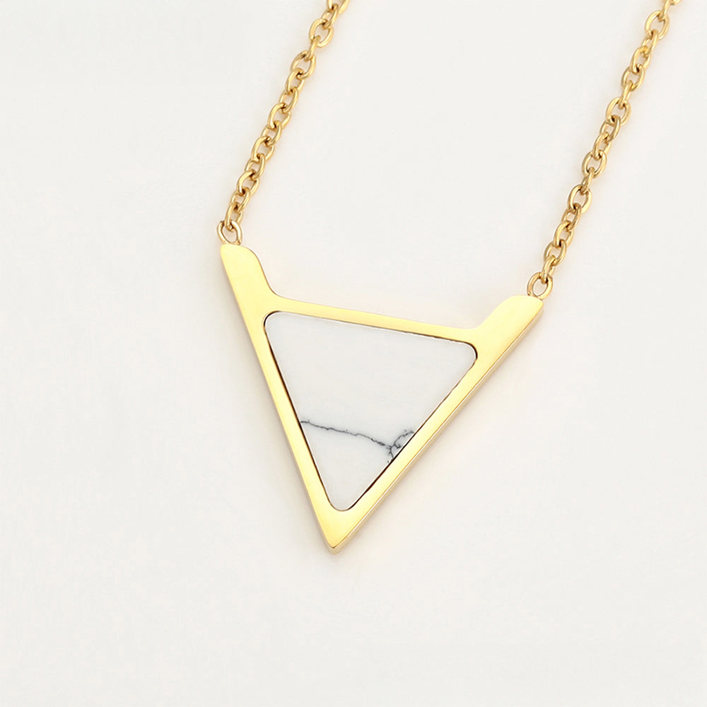 Conjunto de Aleación Bañado en Oro con Cristal Emporia® Blanco ( Collar +Pendientes )