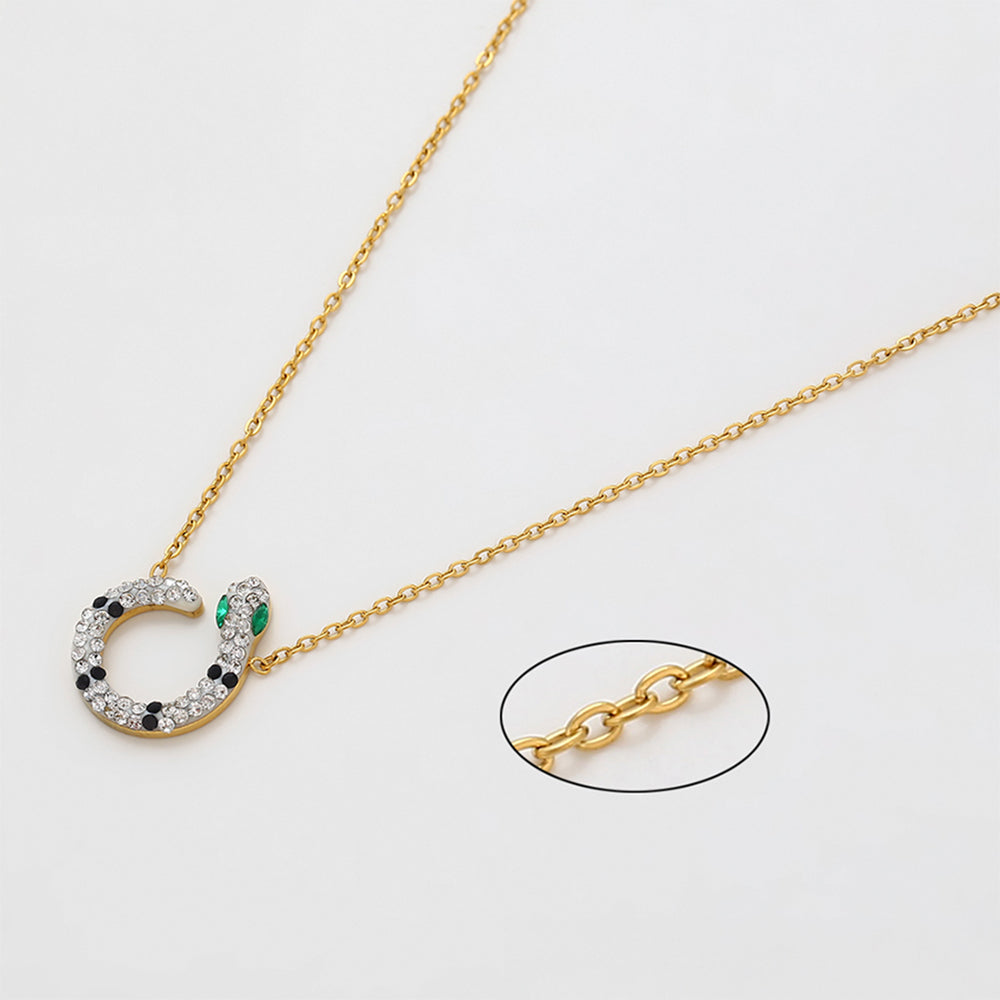 Conjunto de Aleación Bañado en Oro con Cristal Emporia® Verde y Cristal Emporia® Blanco ( Collar +Pendientes ) 9 