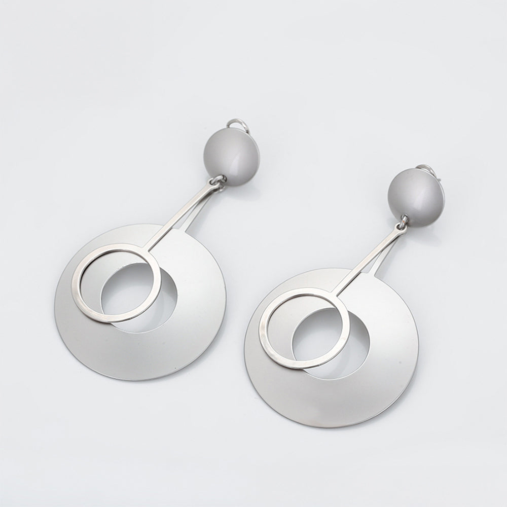 Conjunto de Aleación Bañado en Oro ( Pendientes +Colgante ) 7 