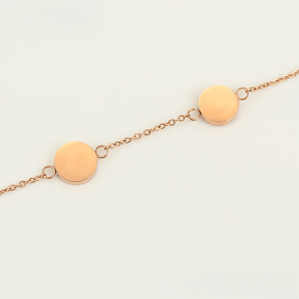 Conjunto de Aleación Bañado en Oro con Cristal Emporia® Rosa y Cristal Emporia® Blanco ( Collar +Pulsera ) 7 