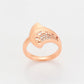 Conjunto de Aleación Bañado en Oro con Cristal Emporia® Blanco ( Pendientes +Anillo )