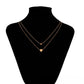 Conjunto de Aleación Bañado en Oro ( Collar +Pulsera )