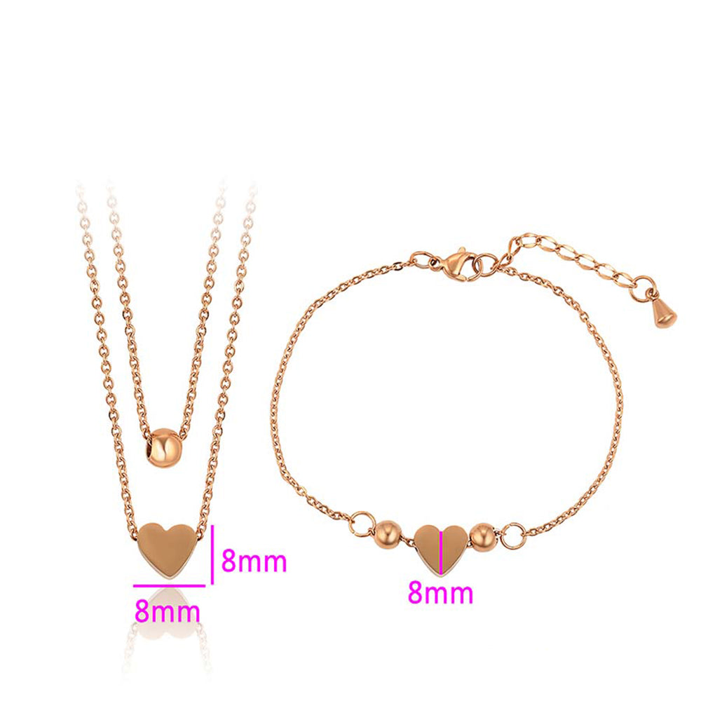 Conjunto de Aleación Bañado en Oro ( Collar +Pulsera ) 5 