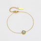 Pulsera de Aleación Bañado en Oro con Cristal Emporia® Verde