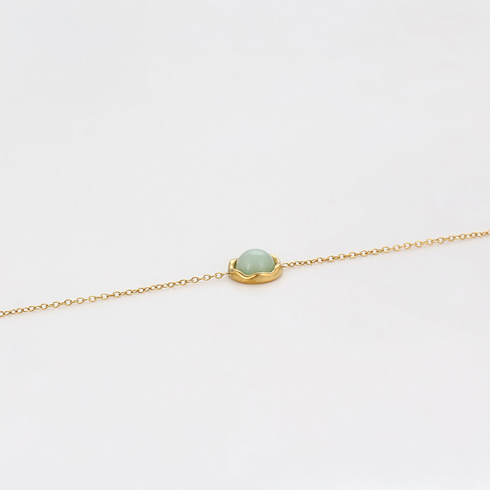 Pulsera de Aleación Bañado en Oro con Cristal Emporia® Verde