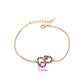 Pulsera de Aleación Bañado en Oro con Cristal Emporia® Rojo y Cristal Emporia® Verde
