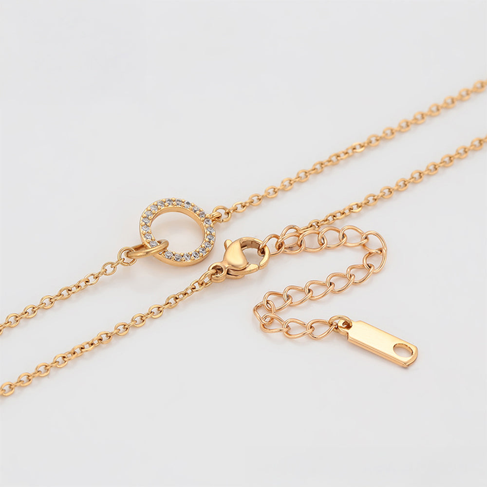 Collar de Aleación Bañado en Oro con Cristal Emporia® Blanco 5 