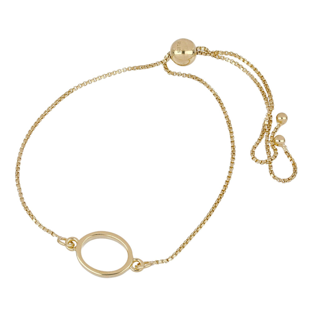 Pulsera de Plata Bañada en Oro 1 