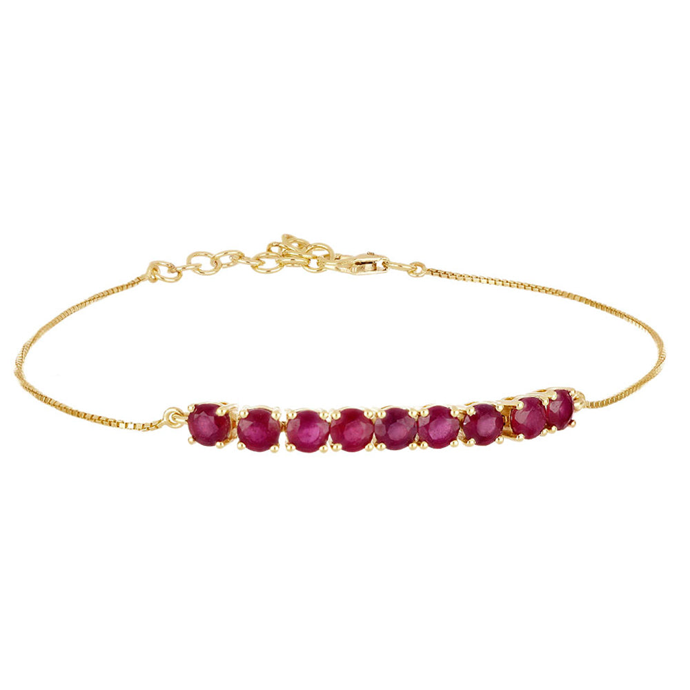 Pulsera de Oro 10K con Rubí de Madagascar 1 