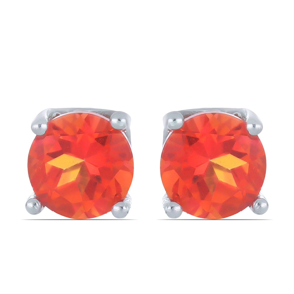 Pendientes de Plata con Cuarzo Padparadscha 3 