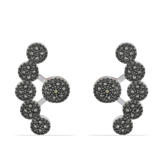 Pendientes de Plata con Marcasita de Austria