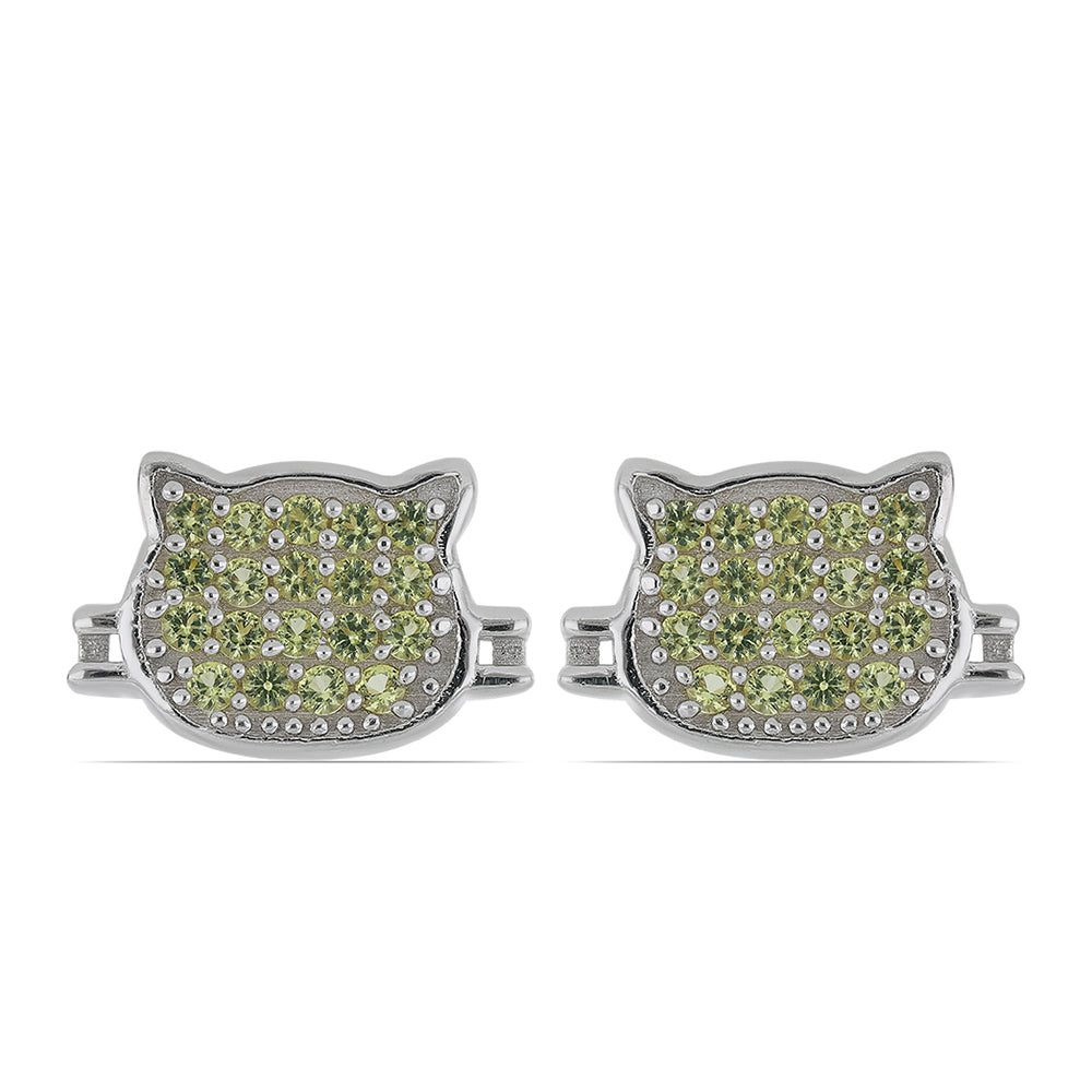 Pendientes de Plata con Peridoto de Changbai