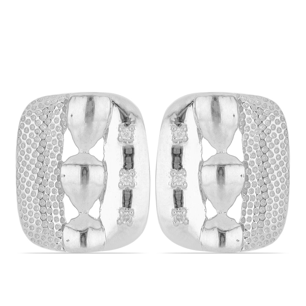 Pendientes de Plata con Diamante blanco