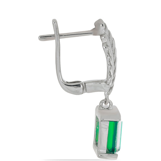 Pendientes de Plata con Cuarzo Pavo Real