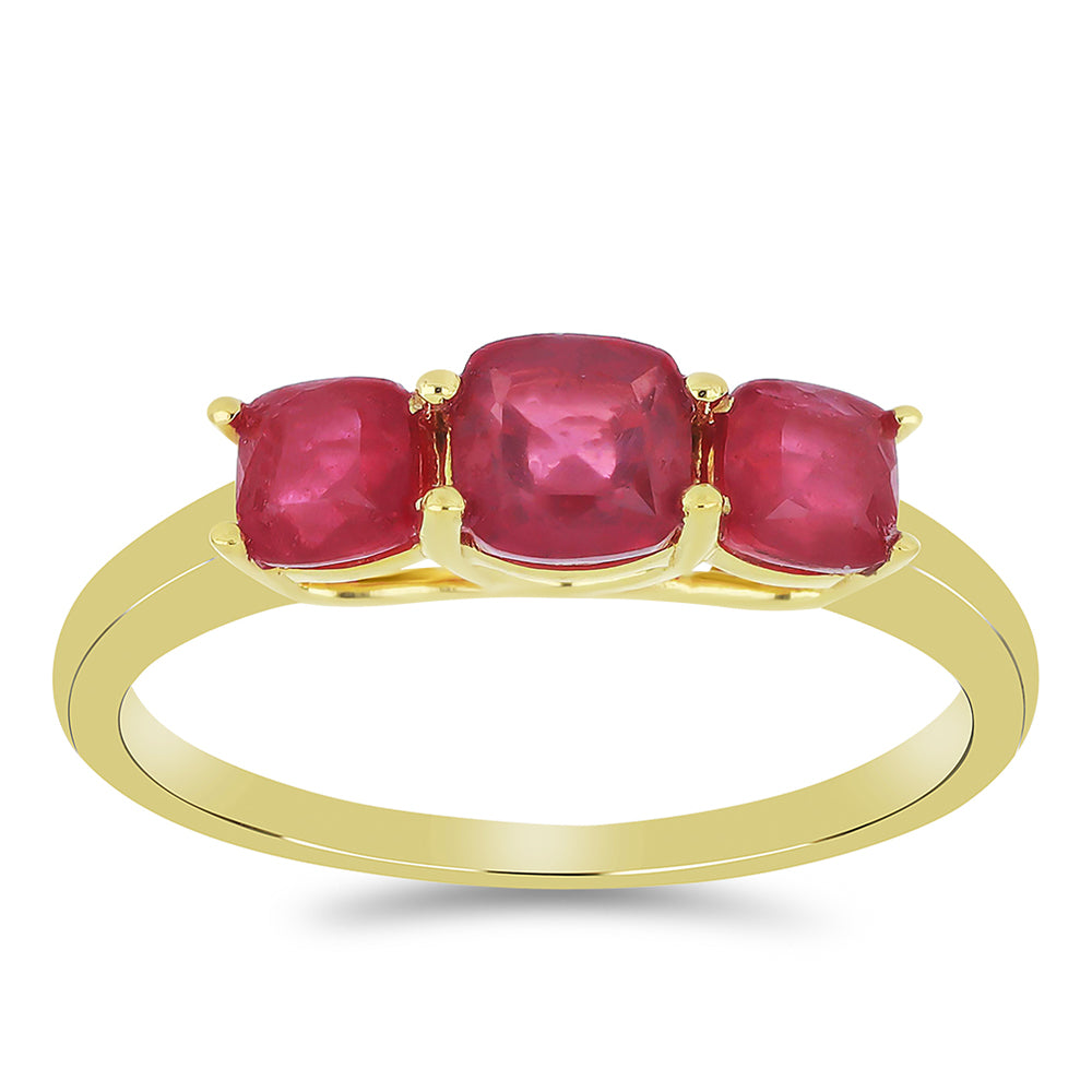 Anillo de Oro 9K con Rubí de Madagascar