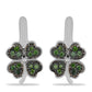 Pendientes de Plata con Diamante Verde