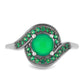 Anillo de Plata con Ágata Verde