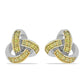 Pendientes de Plata con Diamante Amarillo