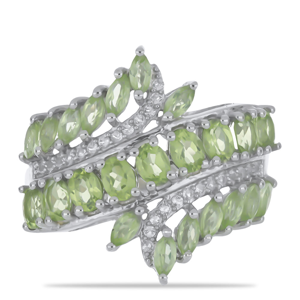 Anillo de Plata con Peridoto de Changbai 1 