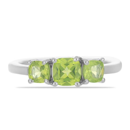 Anillo de Plata con Peridoto de Changbai