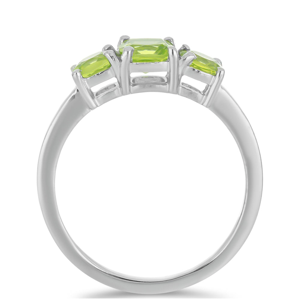 Anillo de Plata con Peridoto de Changbai