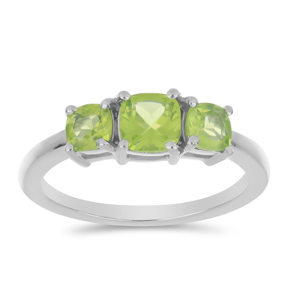 Anillo de Plata con Peridoto de Changbai