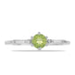 Anillo de Plata con Peridoto de Changbai y Topacio Blanco