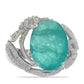 Anillo de Plata con Cuarzo Paraiba y Peridoto de Changbai