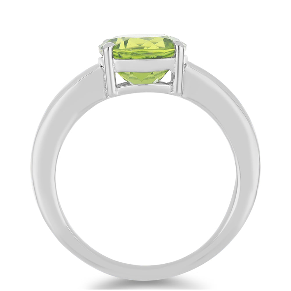 Anillo de Plata con Peridoto de Changbai