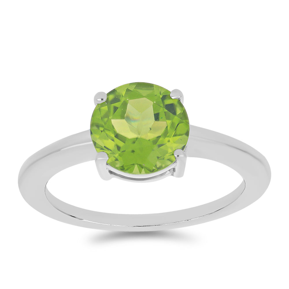 Anillo de Plata con Peridoto de Changbai