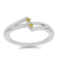 Anillo de Plata con Diamante Amarillo