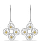 Pendientes de Plata con Diamante Amarillo