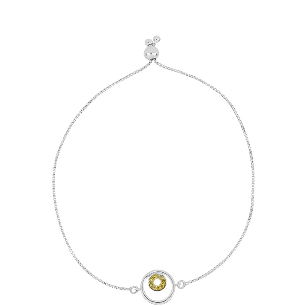 Pulsera de Plata con Diamante Amarillo 1 