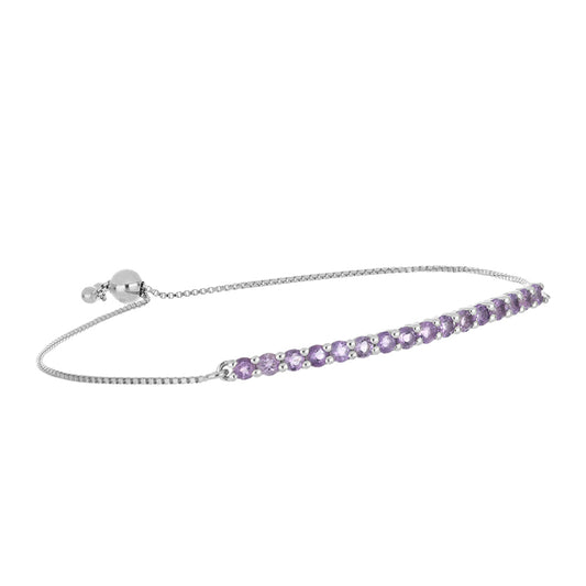 Pulsera de Plata con Amatista de Vera Cruz