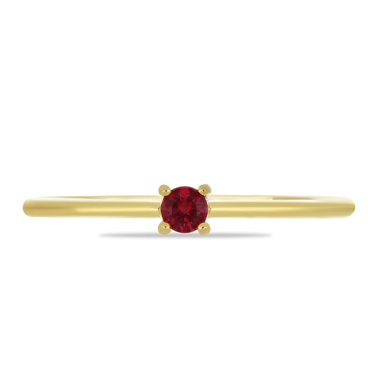 Anillo de Oro 9K con Espinela roja