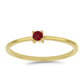 Anillo de Oro 9K con Espinela roja