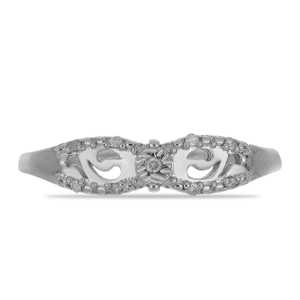 Anillo de Plata con Diamante blanco