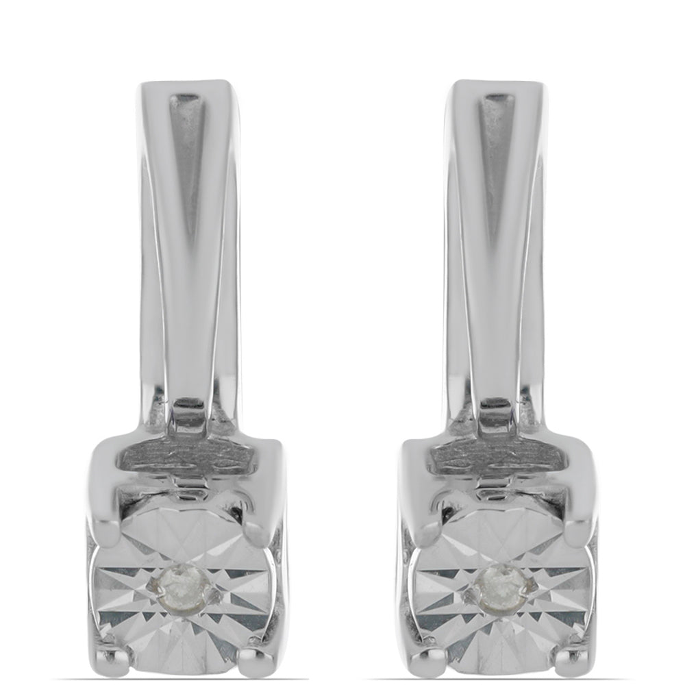 Pendientes de Plata con Diamante blanco