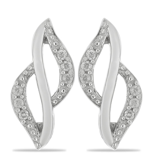 Pendientes de Plata con Diamante blanco