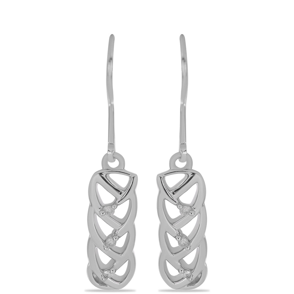 Pendientes de Plata con Diamante blanco