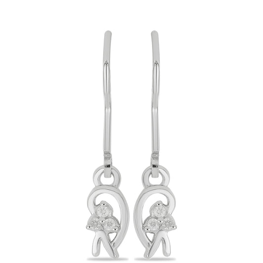 Pendientes de Plata con Diamante blanco