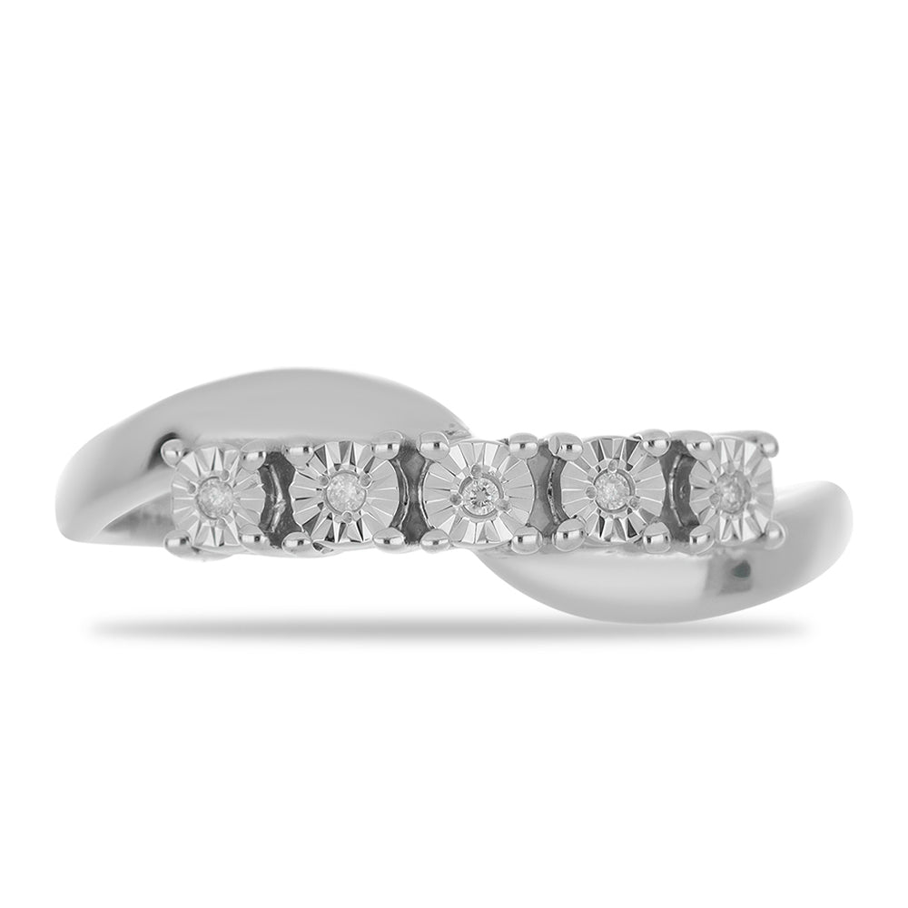 Anillo de Plata con Diamante blanco 1 