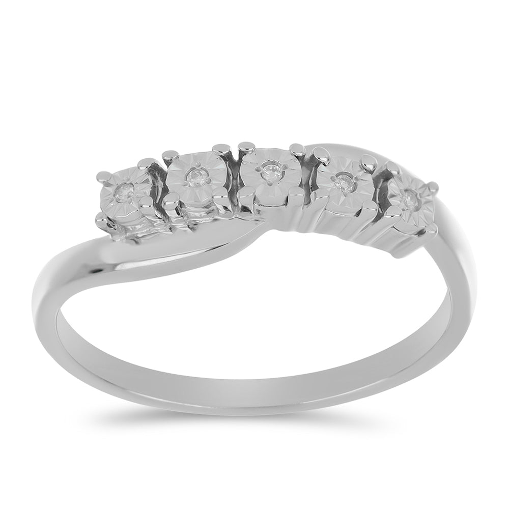 Anillo de Plata con Diamante blanco